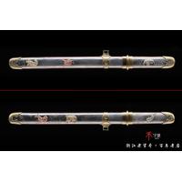 大马士革天梯纹虎威短唐刀