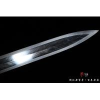 精品镀金银环首唐剑-羽毛纹
