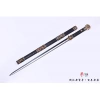 精品镀金银环首唐剑-羽毛纹