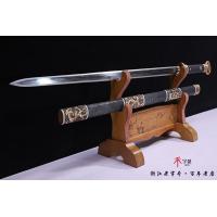 精品镀金银环首唐剑-羽毛纹