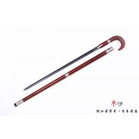 纯银小叶紫檀木手杖剑-需要定制