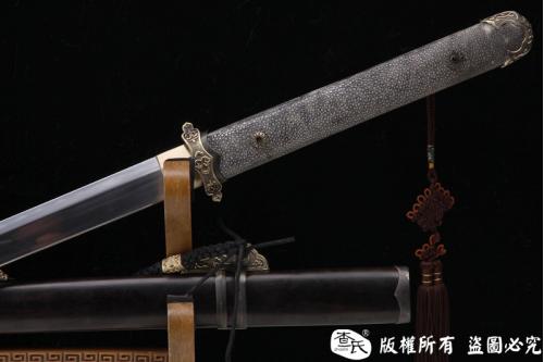 无影唐刀-t10烧刃-珍珠鱼皮手柄