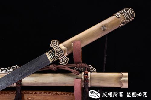回纹铜鞘唐刀
