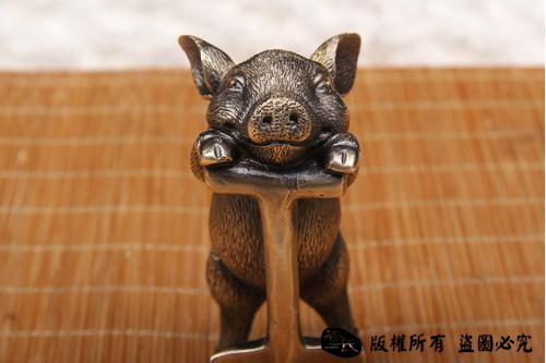 奋斗猪-黄铜实心打造