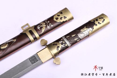 唐官刀-大马士革短刀