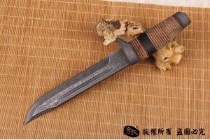 大马士革鳄鱼邓迪刀-实用小刀王-收藏实用完美结合