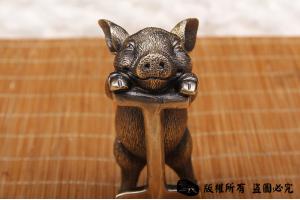 奋斗猪-黄铜实心打造