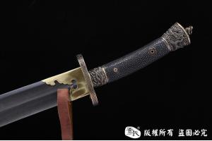 手工龙装单刀-百炼钢双凹槽-单刀中的战斗机