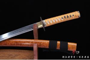 旭日花纹钢铜装武士刀